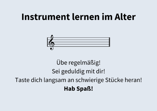 Instrument lernen im Alter