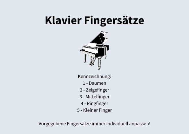 Klavier Fingersätze