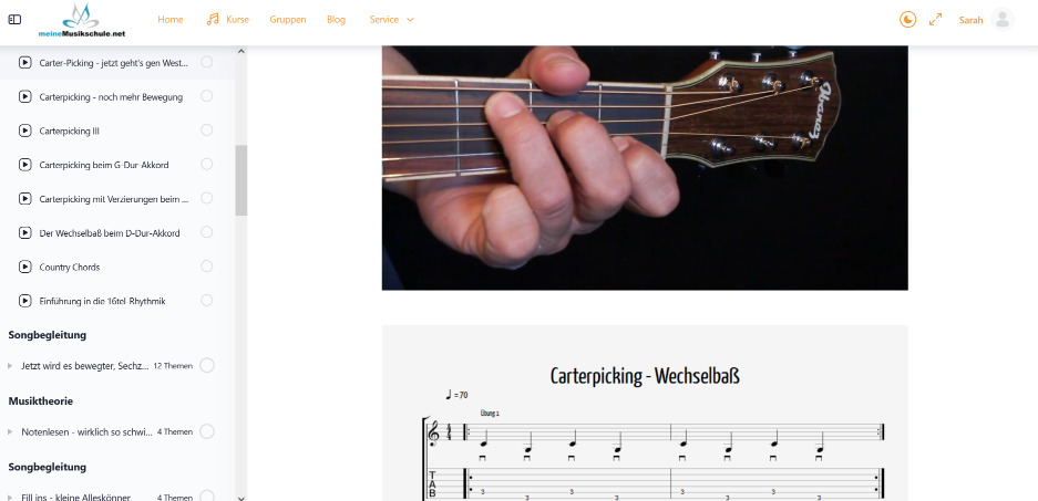 Online Gitarrenkurs